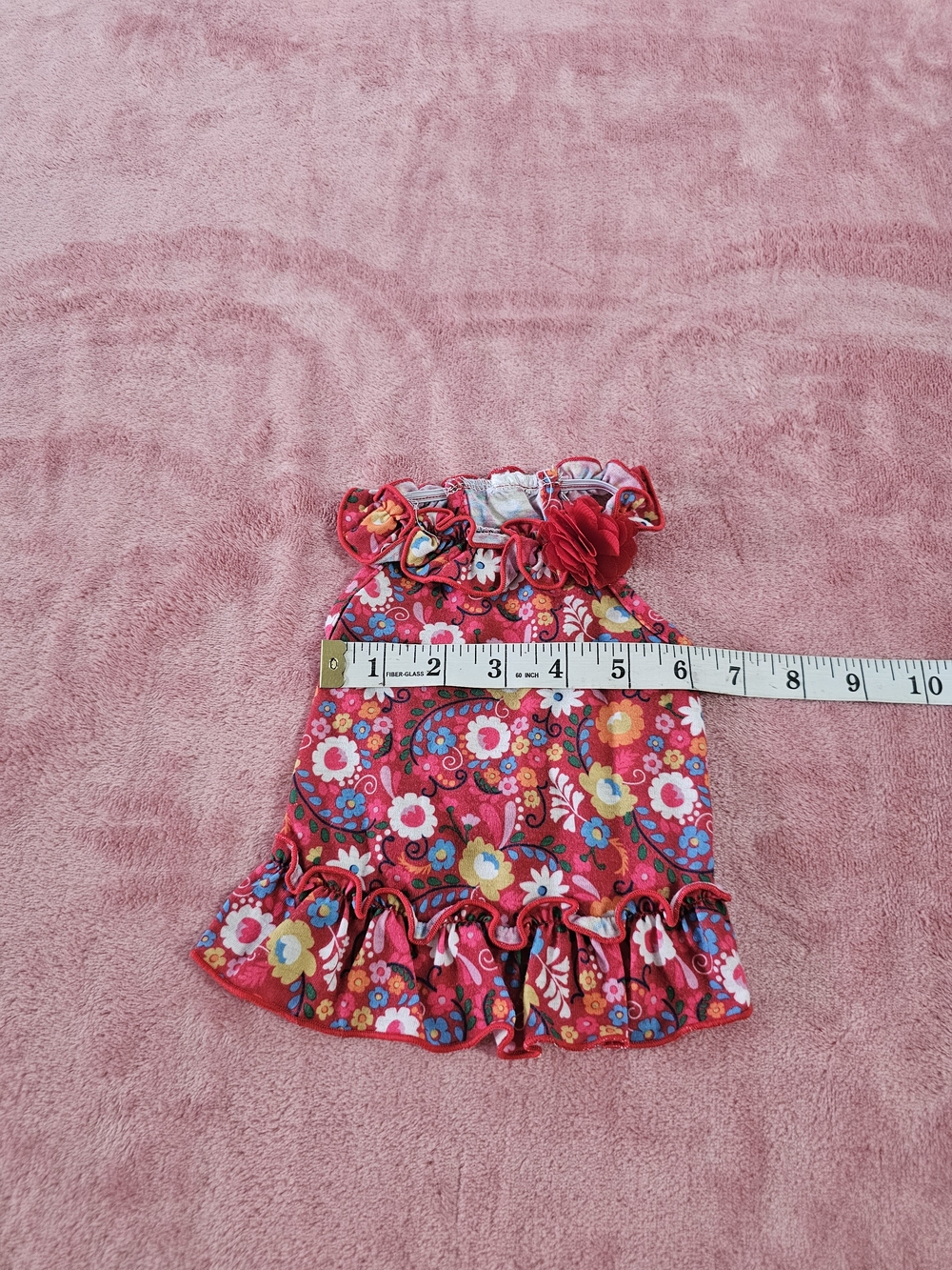 Mixed Small Pets Clothing Set-Pink Floral & Patterned Dresses (8 Dresses) (XS) - Picture 5 of 16